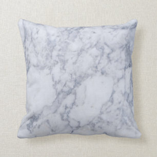 Coussin Motif en pierre de marbre gris clair