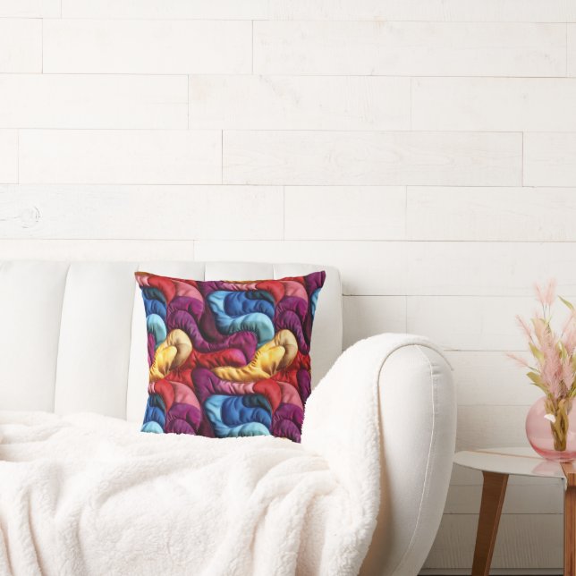 Coussin Motif en tissu coloré (Canapé)