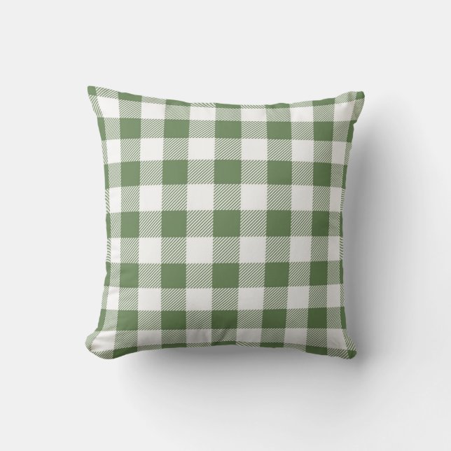 Coussin Motif En vichy vert (Recto)