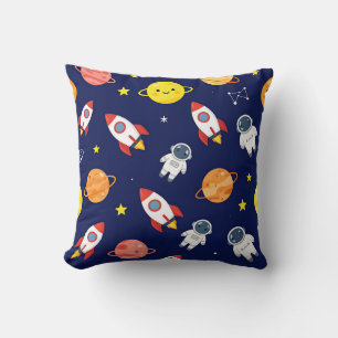 Coussin Motif Enfants Explorateurs de l'Espace Mignon