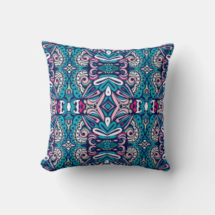 Coussin Motif ethnique carrelé. mosaïque géométrique Abstr
