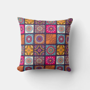 Coussin motif ethnique marocain de mandala