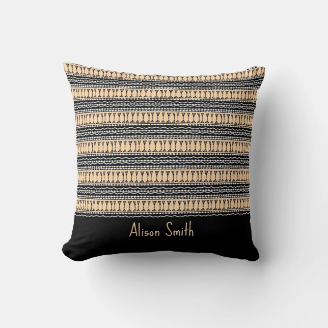 Coussin Motif ethnique mignon, Art Africain (Recto)