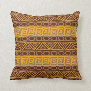 Coussin motif ethnique tiré par la main africain