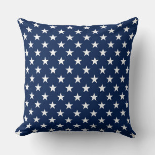 Coussin Motif étoilé drapeau USA bleu marine patriotique