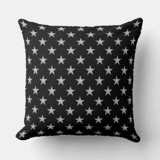 Coussin Motif Étoiles Argentées