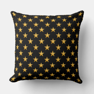 Coussin Motif Étoiles Dorées