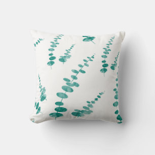 Coussin Motif Eucalyptus Abstrait