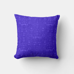 Coussin Motif fantaisie damassé bleu cobalt vibrant