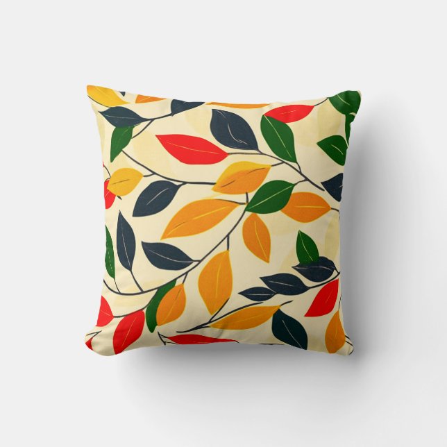 Coussin Motif feuille (Recto)
