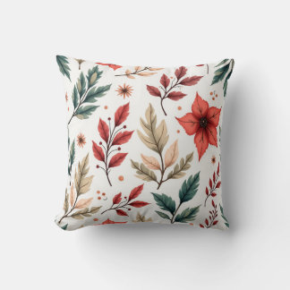 Coussin motif feuille