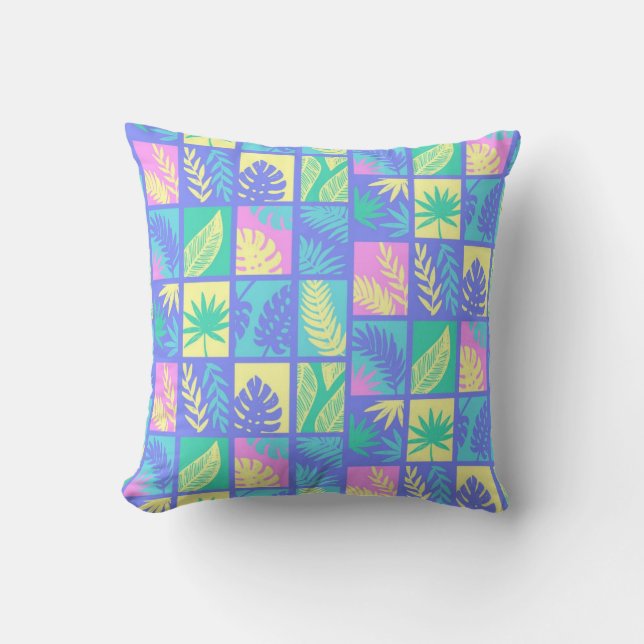 Coussin motif feuille (Recto)