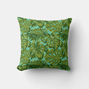 Coussin motif feuille