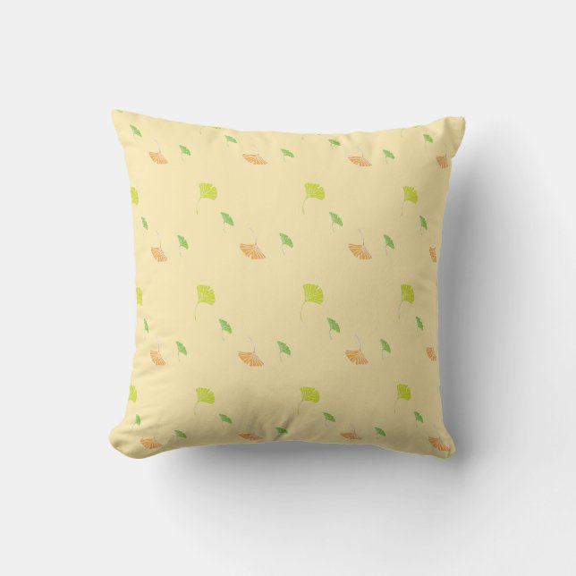 Coussin motif feuille (Recto)