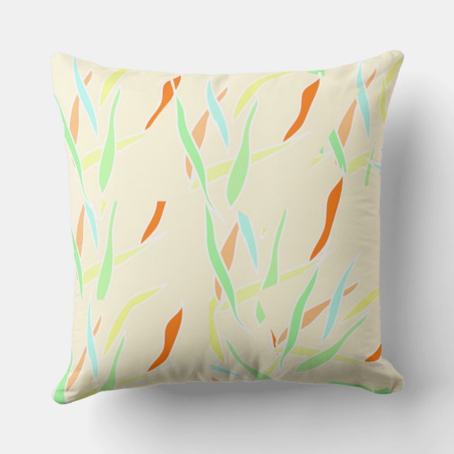 Coussin Motif feuille Abstrait (Verso)