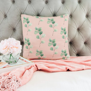 Coussin Motif Feuille d'aquarelle moderne