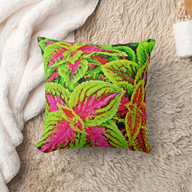 Coussin Motif Feuille de la nature vibre (Couverture)