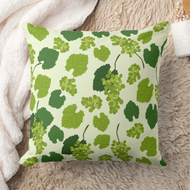 Coussin Motif Feuille de raisins et de raisins (Couverture)