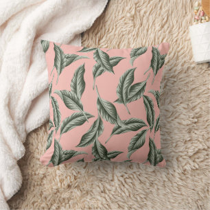Coussin Motif Feuille du jardin tropical