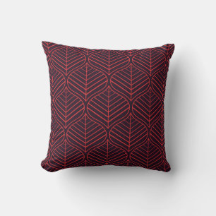 Coussin Motif feuille géométrique sans couture. Texte Abst