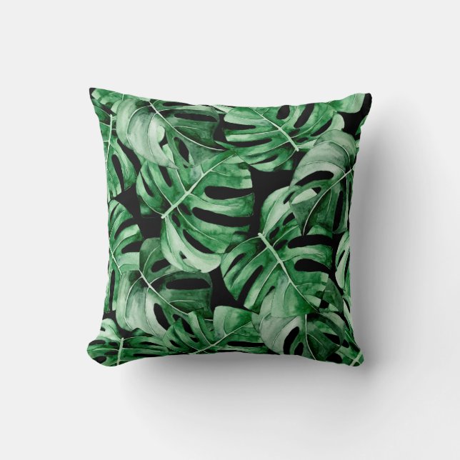Coussin Motif feuille Monstera (Recto)