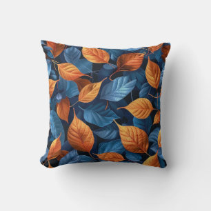 Coussin Motif feuille multicolore