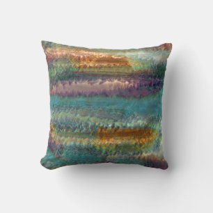 Coussin motif feuille patina vert Abstrait