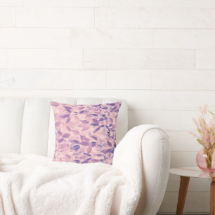 Coussin Motif feuille pourpre