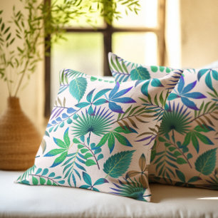 Coussin Motif feuille tropical