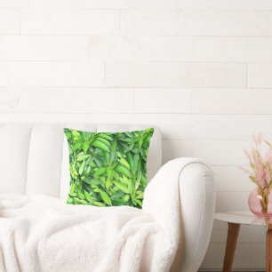 Coussin Motif Feuille verdoyant - Nature Botanique