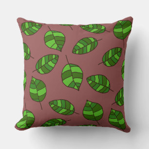 Coussin Motif feuille verte réglable