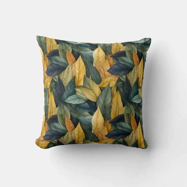 Coussin Motif Feuilles d'automne (Recto)