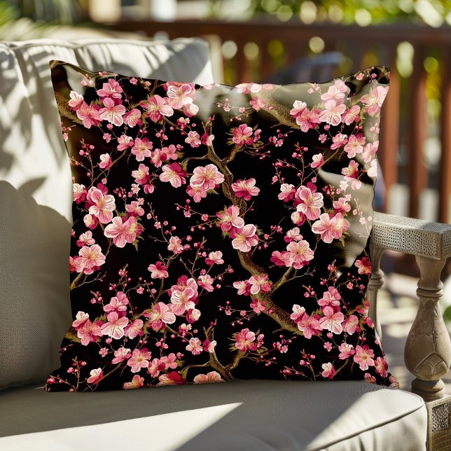 Coussin Motif Fleur de Cerisier Sakura (Créateur téléchargé)