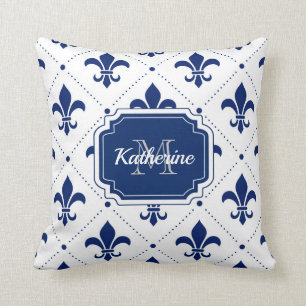 Coussin Motif Fleur-de-lis