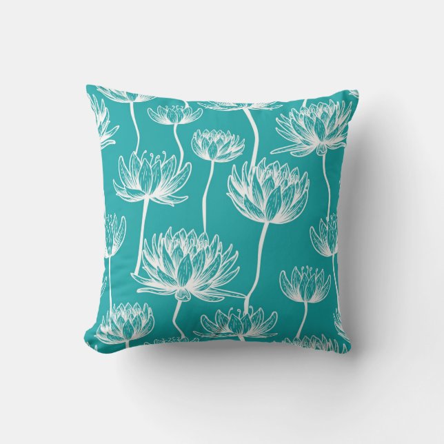 Coussin Motif fleur de lotus (Recto)