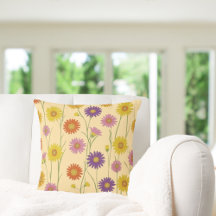 Motif Fleur sauvage coloré Daisy