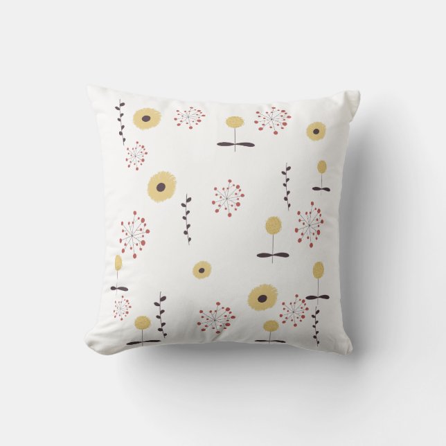 Coussin Motif Fleur Sauvage Confortable  (Recto)