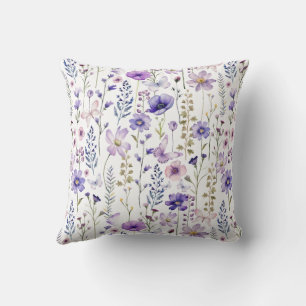 Coussin Motif Fleur sauvage Garden Girl Purple