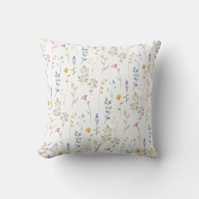 Coussin Motif Fleur sauvage mignon (Recto)