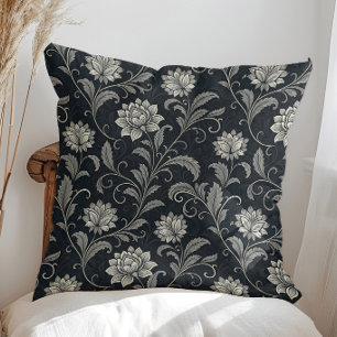 Coussin Motif Fleurs Gothiques