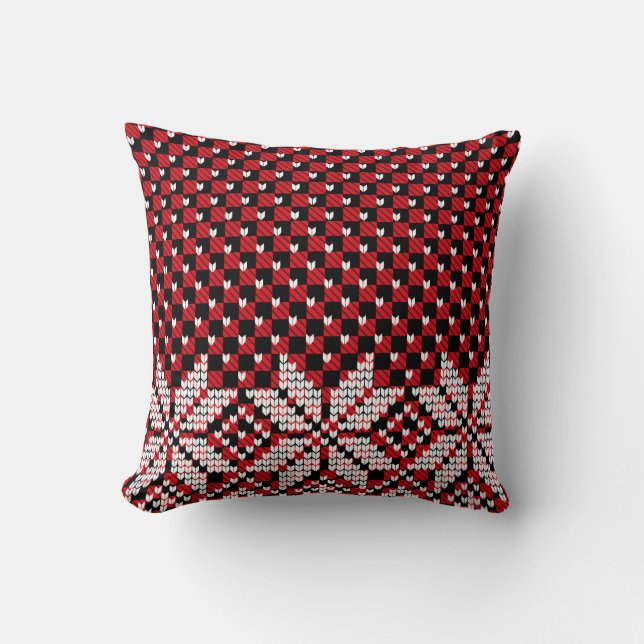 Coussin Motif Flocons de Neige (Recto)