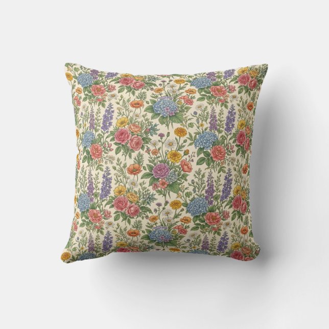 Coussin Motif floral (Verso)