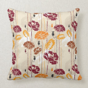 Coussin Motif floral 4 d'élégance abstraite