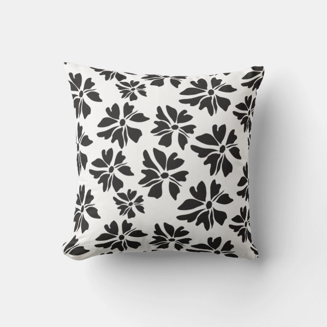 Coussin Motif floral abstrait (Recto)