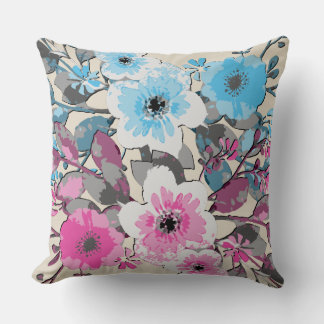 Coussin Motif floral aquarelle vintage #25