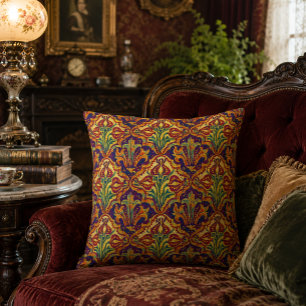 Coussin Motif floral Art nouveau rétro de Walter Crane