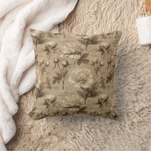 Coussin Motif floral botanique vintage (2)