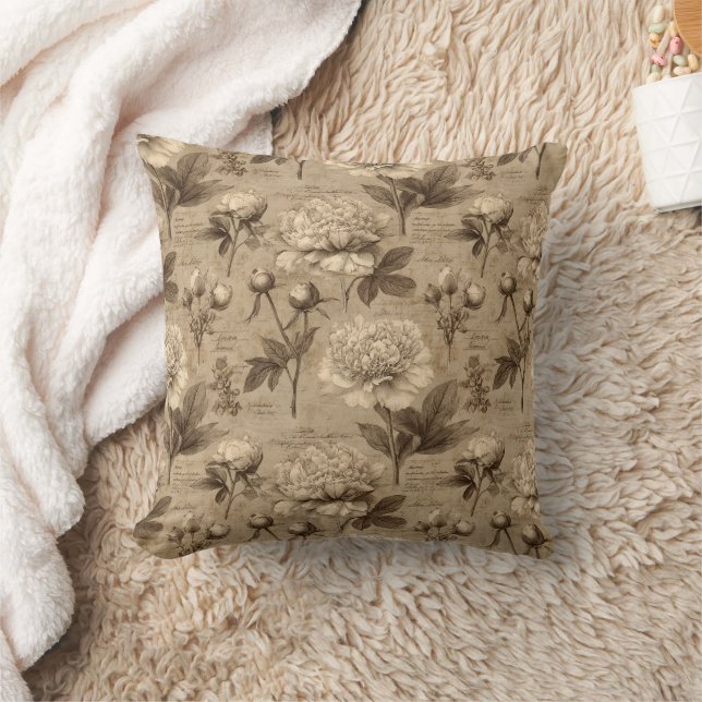 Coussin Motif floral botanique vintage (2) (Couverture)