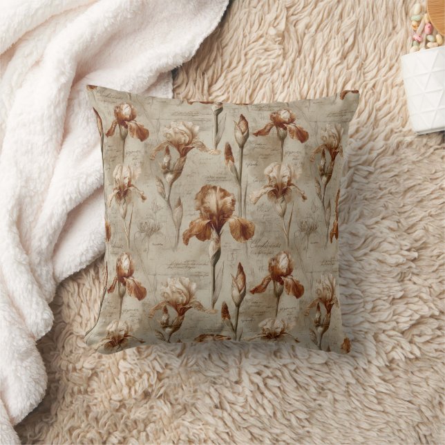 Coussin Motif floral botanique vintage (4) (Couverture)