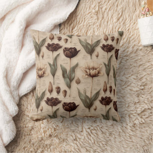 Coussin Motif floral botanique vintage (6)